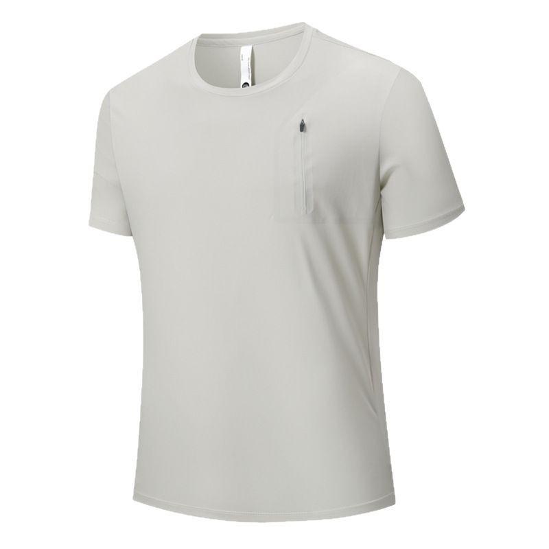 Ice Silk Unisex Short Sleeve Quick Dry T-Shirt - Breathable, Comfortable, Casual Round Neck, 2025 New Outdoor Fitness Wear