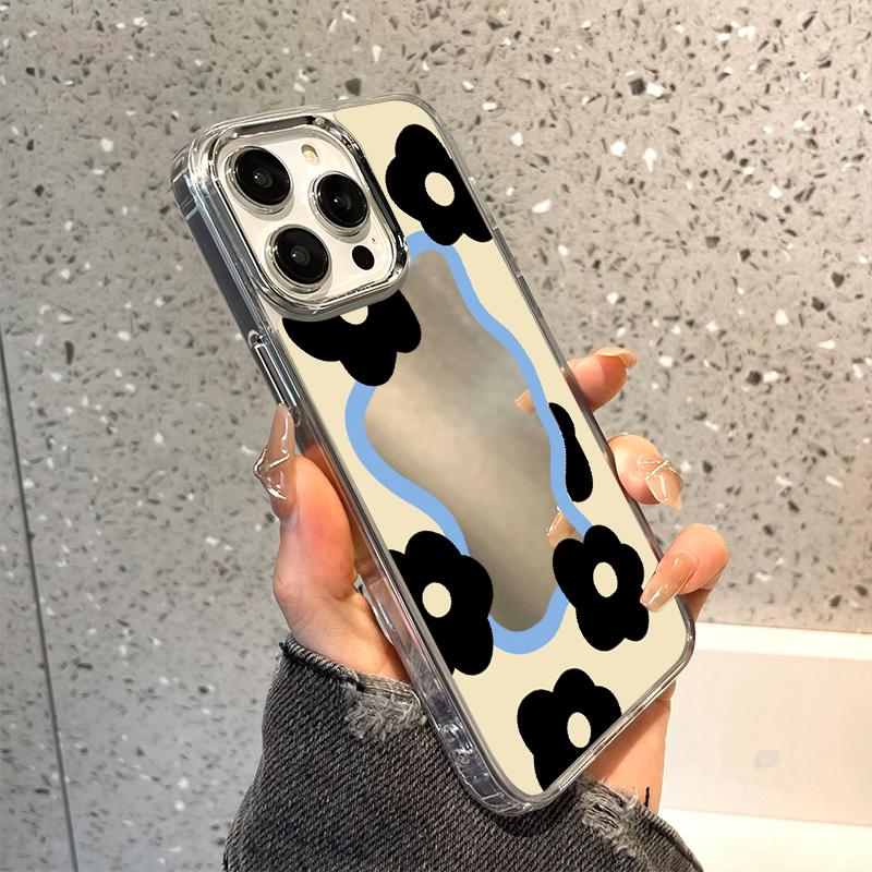 Mobile Phone Cases for iPhone 11 13 XR 15 Pro Max 12 14 Pro Max Case iPhone 16 XS Max Mirror Protective Case Mirror Exquisite Cartoon Waterproof