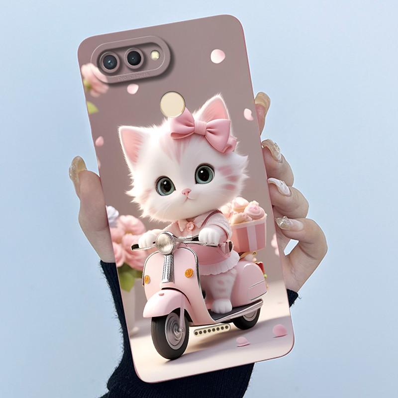 For Xiaomi Redmi 6 5 Plus 5A 4A 4X Case Advanced Sense Pretty Cartoon Flower Liquid Silicone Soft TPU Protective Back Cover Capa
