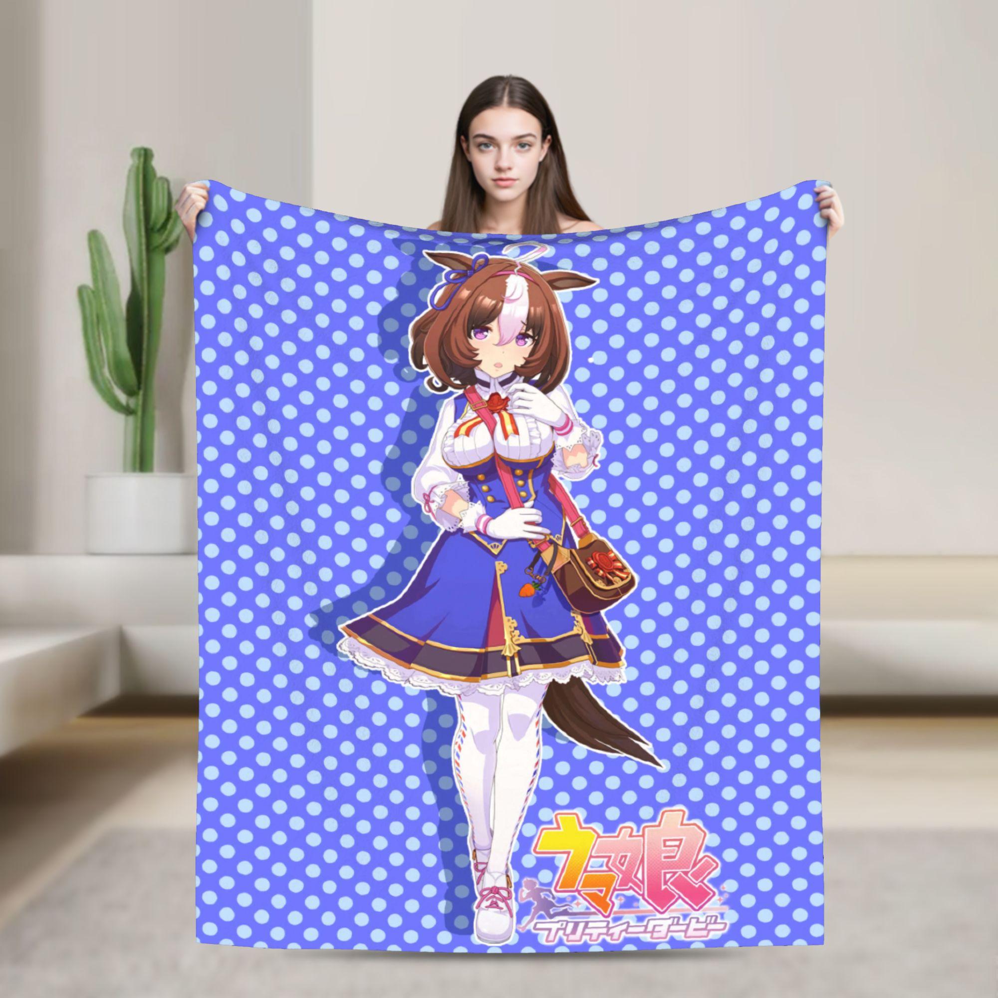

Meisho Doto UmaMusume Pretty Derby Blanket Super Warm Print Plush Throw Blanket For Girls Boys Couch Bed Bedspread Bed Cover 75x100cm (30x40inch)