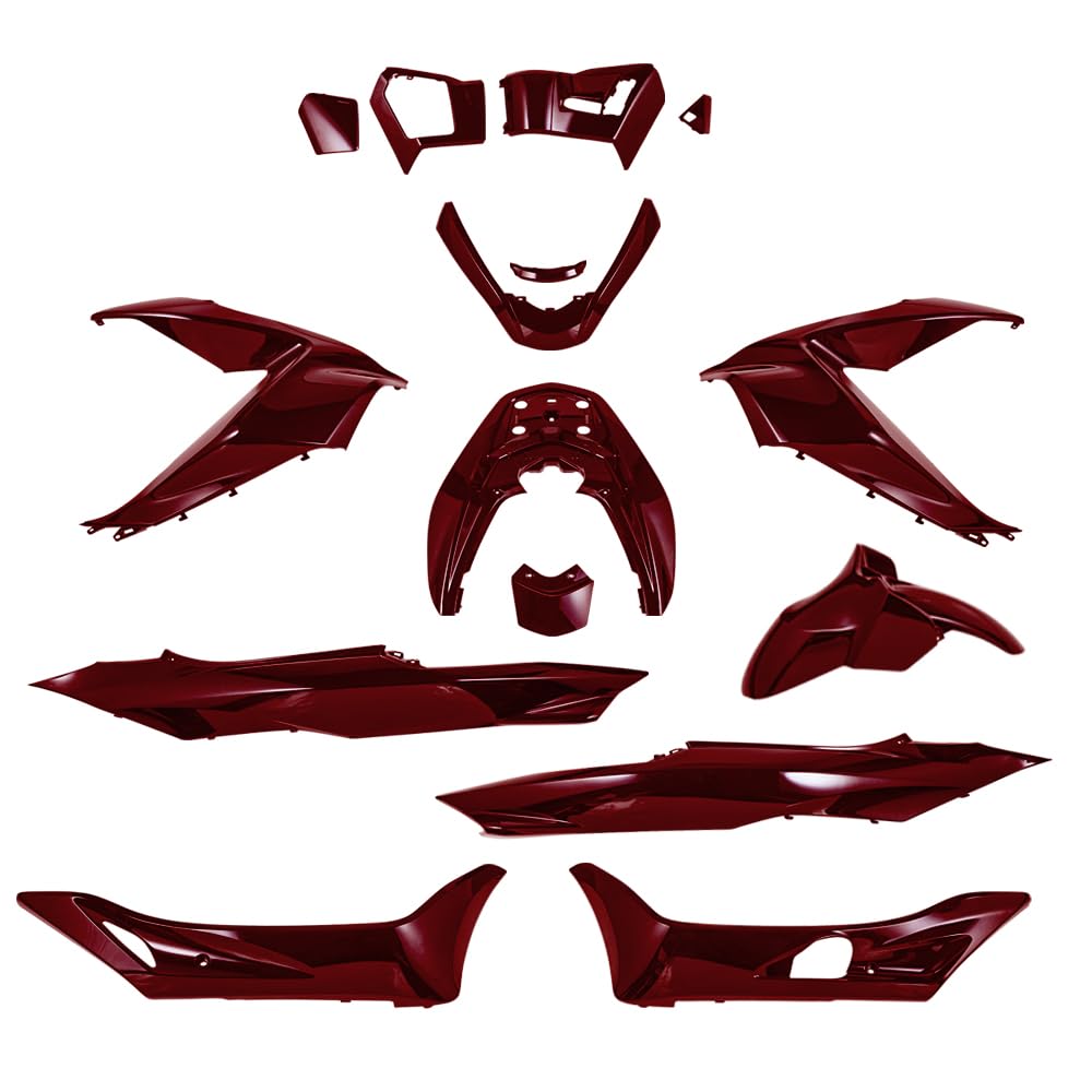 Bike Parts Center Exterior Wine Red PCX125/150 JF56/KF18 15-piece Set,