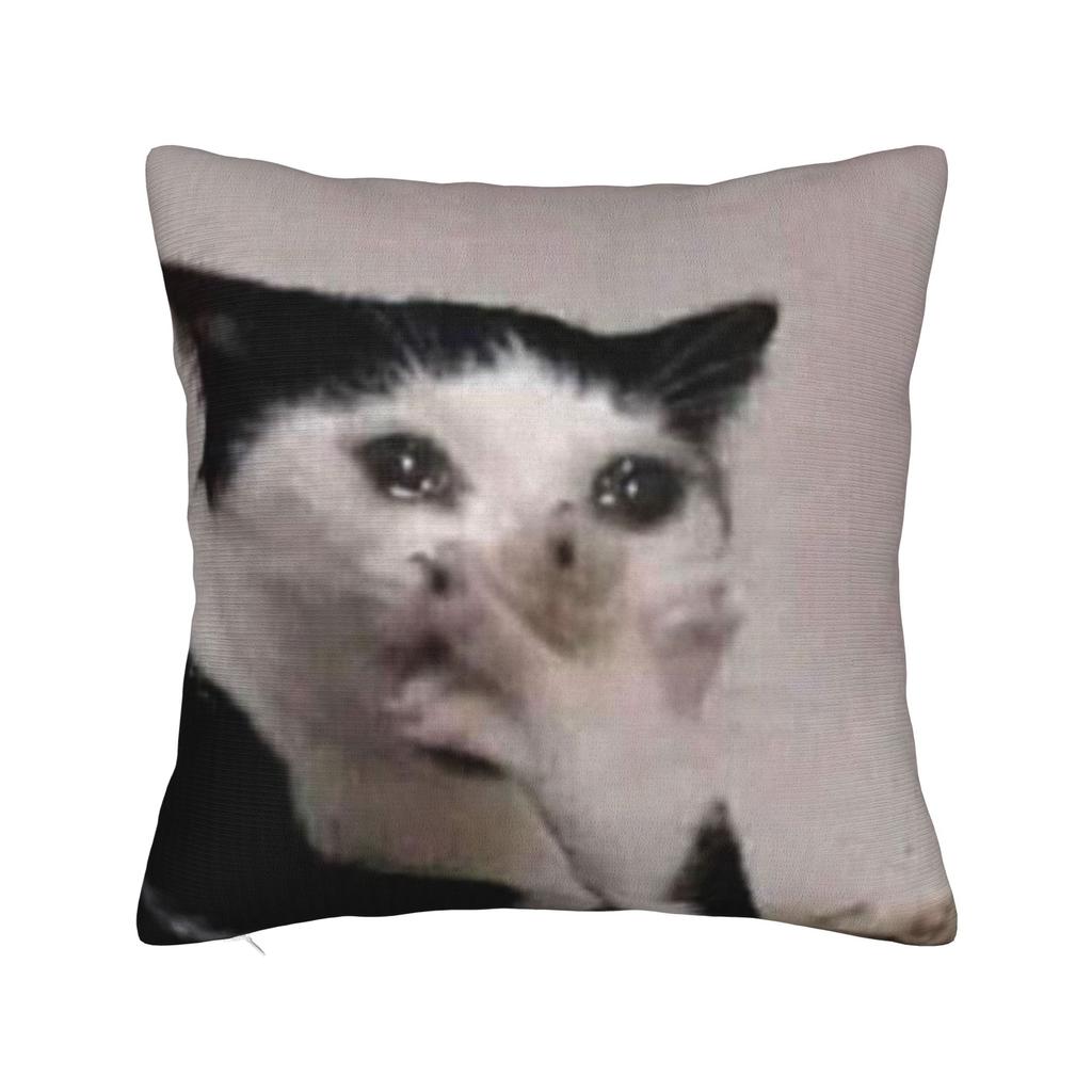 Home Decor Meowl Cat Owl Meme Pillowcase Accessories  Pillow Cover Square Multi-Size
