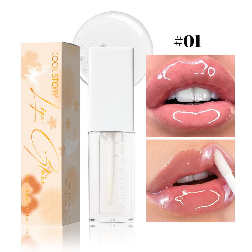Shimmer Lip Oil Tinted for Fuller Lip Effect, Collagen Lip Gloss, Moisturizing Lip Care Extreme Volume Lip Essence Lips Enhancer