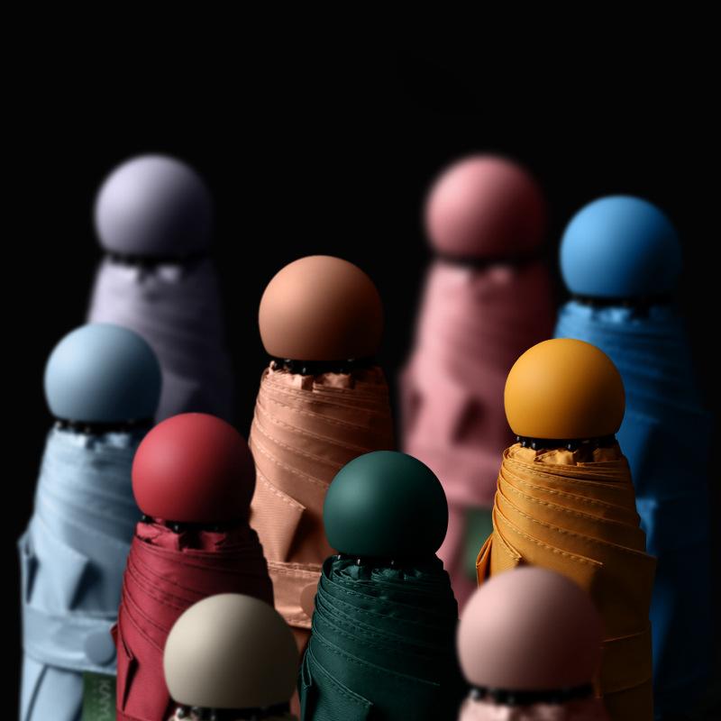 

Мини-зонт с 8 ребрами, портативный карманный капсульный зонт, защита от солнца, УФ-складной зонт, зонтик с коробкой