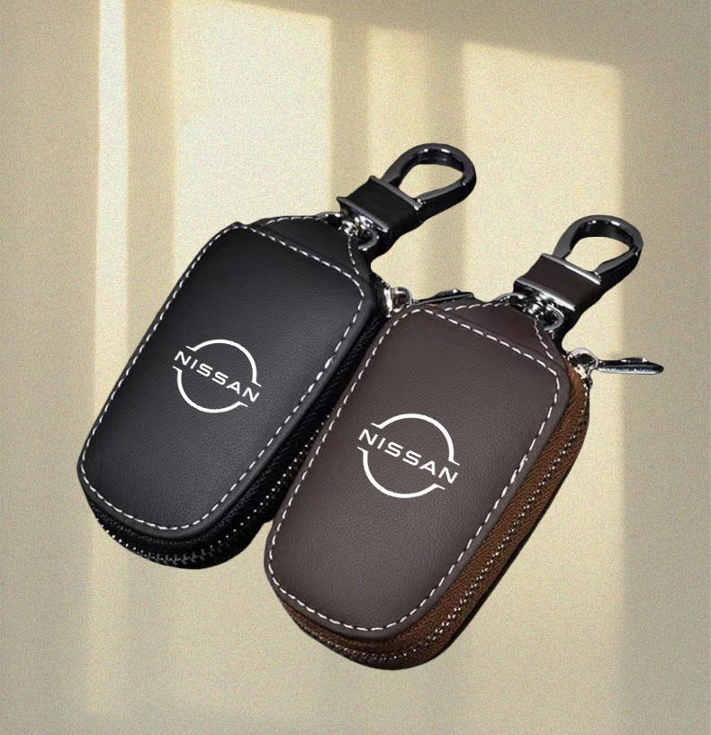 Yxkpz10 Portachiavi per Auto Borsa Organizer con Zip per Custode Custodia Chiavi per Nissan Qashqai Juke Micra X-Trail Sentra Patrol Accessori Auto
