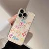 Cute Doodle Clear Phone Case, Colorful Cartoon Dinosaur Animal Shockproof Cover for iPhone
