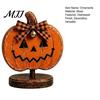 Housewarming Gifts for Home Lovers Halloween Wooden Tabletop Decor, Vintage Pumpkin Ghost Bat Figurines, Rustic Farmhouse Autumn Atmosphere