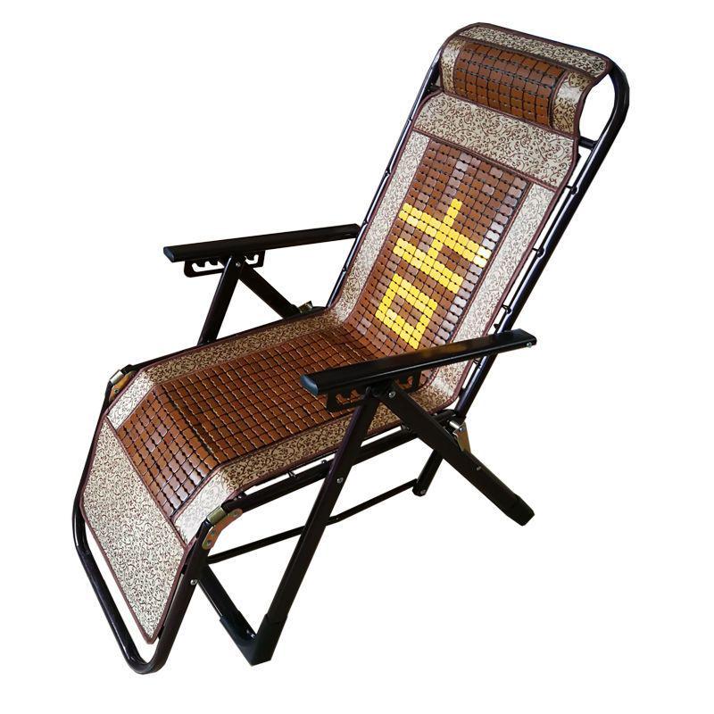 Folding Bamboo Rocking Chair: Lounge & Nap Chair for Elderly - Versatile Rattan Chair for Balcony Leisure, Mahjong, or Relaxation.