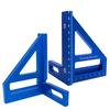 Upgraded Carpenter Square Aluminum Miter Triangle Ruler Precision Hole Scriber Woodworking Square Protractor 45/90 Degree Layout