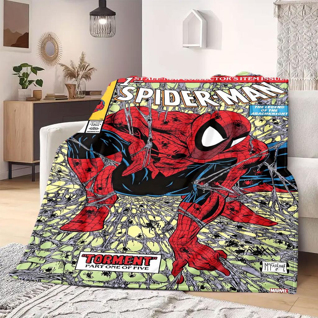 Marvel Cartoon Print for Bedrooms Sofas Beds Chairs Picnics Travel Flannel Blanket Home Decor Great Gift Various Sizes New