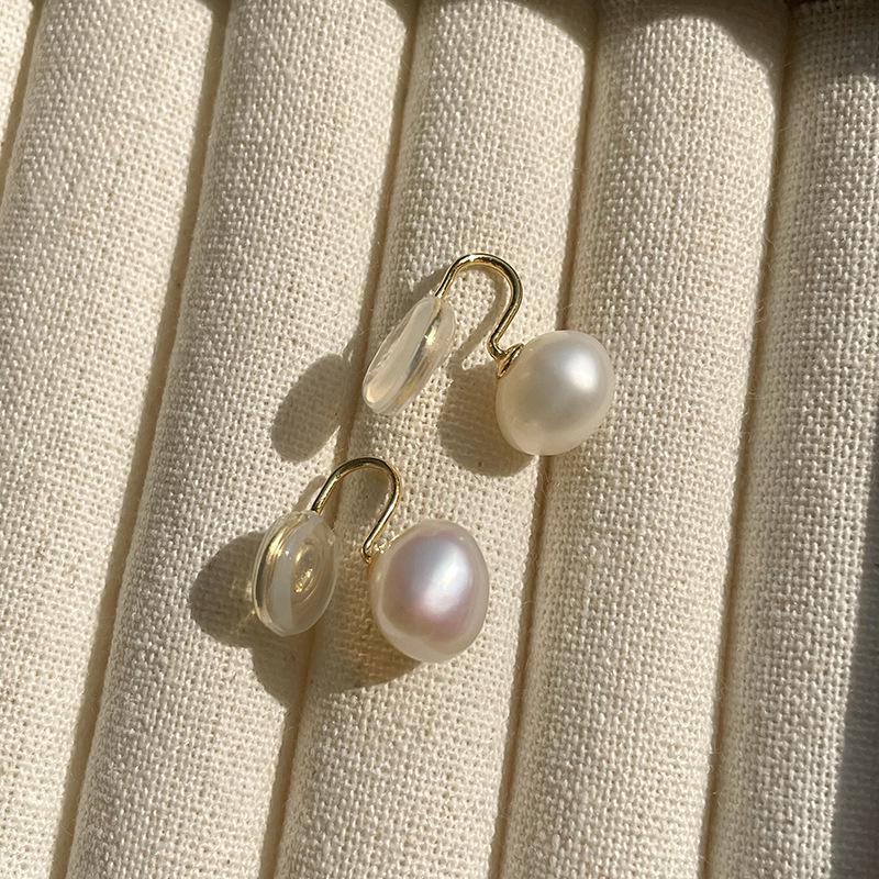 

Серьги UILZ из корейского барочного жемчуга - Неправильные французские клипсы-спиральки от комаров для женщин