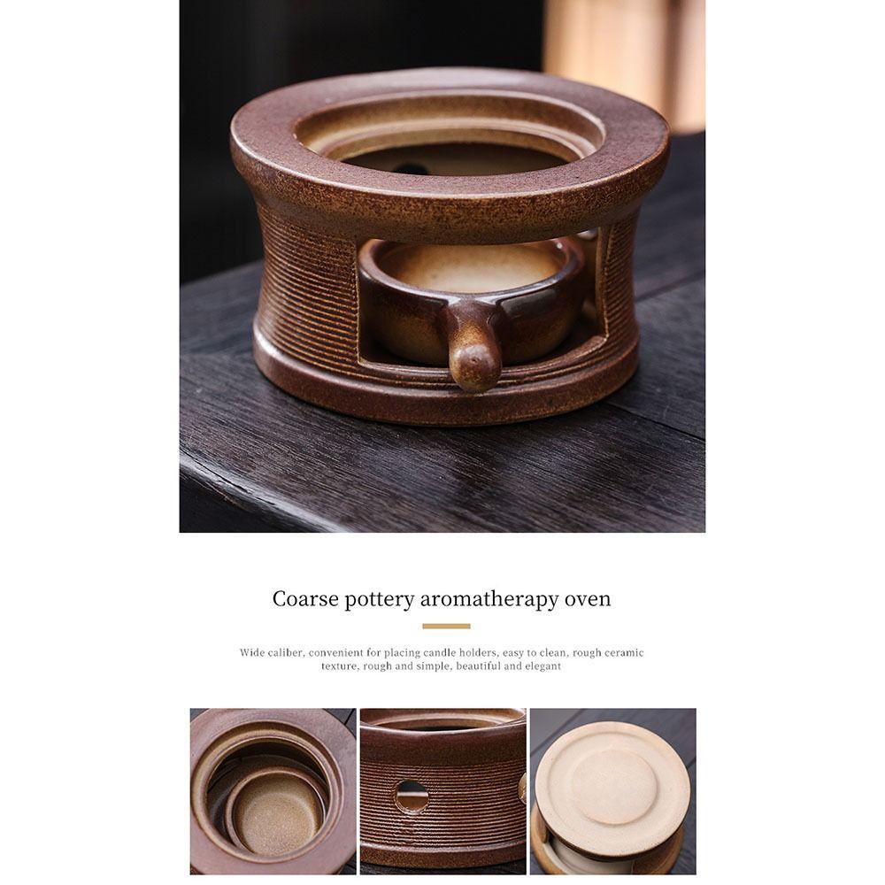 Handmade Ceramic Aroma Burner Rustic Tea Warmer Candle Warmer Incense Burner  Office Use
