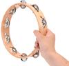 KC Natural 24cm Tambourine, Round, Wooden, Color, TW-24/9