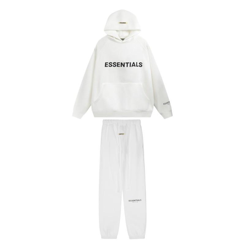Essentials Streetwear Oversized Hoodie Men Women With Reflective 3D Letter Print Cotton Fleece Warm Loose Fit Sweatshirt