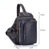 Brand Men's Genuine Leather Bag Luxurious Casual Chest Bag High-quality Outdoor Sports Shoulder Crossbody Bag for iPad Phones