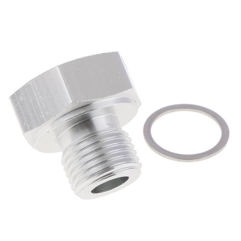 Aluminum Oil Fuel Pressure Gauge Sensor Adapter Engine Oil Synonym Collector for LS Engine Oil Pan Replacement