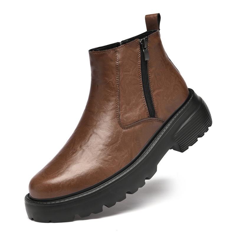 

Ботинки мартин мужские ботинки кожаная обувь мужские черные полусапоги ветрозащитные ботинки на толстой подошве универсальная трендовая обувь мужские повседневные кожаные ботинки 45