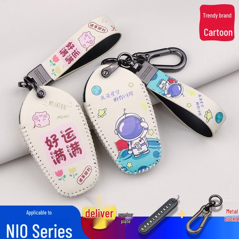 NIO High-End Car Key Case for ES8, EC6, ES6, ET7 - Unisex Protective Shell and Buckle Bag