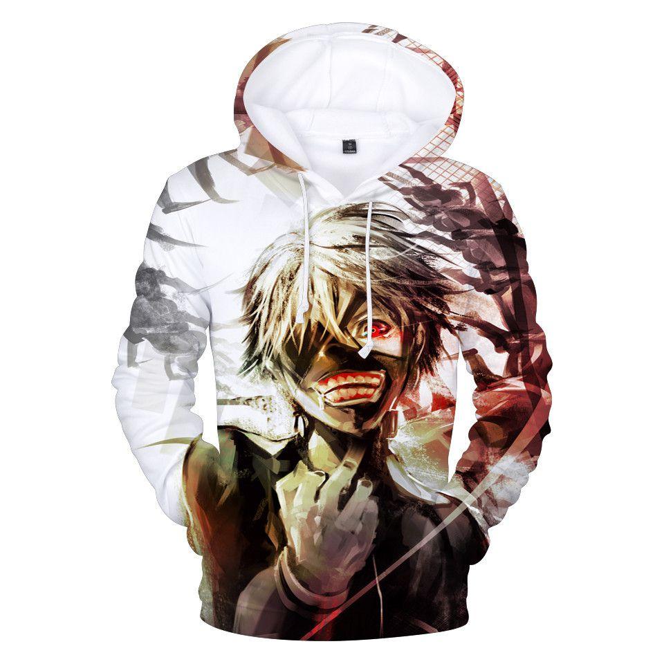 Tokyo Ghoul Hoodie Herren Damen 3D-Druck Pullover Cosplay Kostüm In Premium Baumwollmischung