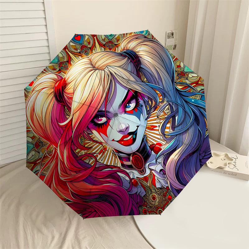 

1PC Warner Clown Pattern Umbrella-8-Rib Reinforced, Automatic Open, Lightweight & Durable-A39