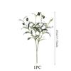 1/3/6PCS Artificial Olive Leaves Tree Branch Green Plant with Fruit for Home Garden Vase Decoration Wedding Bouquet Silk Flowers
