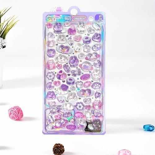 1 buc. Drăguț Desen Animat Familie Fantome Autocolante Relief 3D Distractive Jelly Transparente Decorațiuni pentru Huse de Telefon Copii DIY Autocolant Cristal