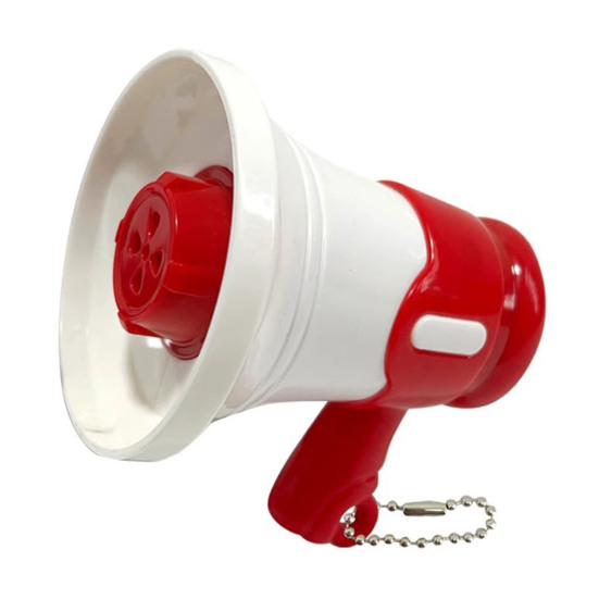 

Мини-игрушка-мегафон с цепочкой из бисера, громкий рупор, брелок-подвеска для малышей, мальчиков и девочек, записывающий громкоговоритель, обучающие музыкальные инструменты, игрушка