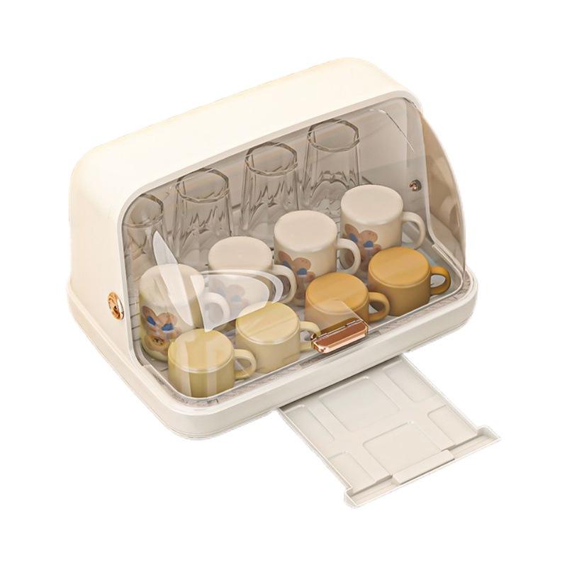 Dustproof Desktop Cup Holder and Draining Tray