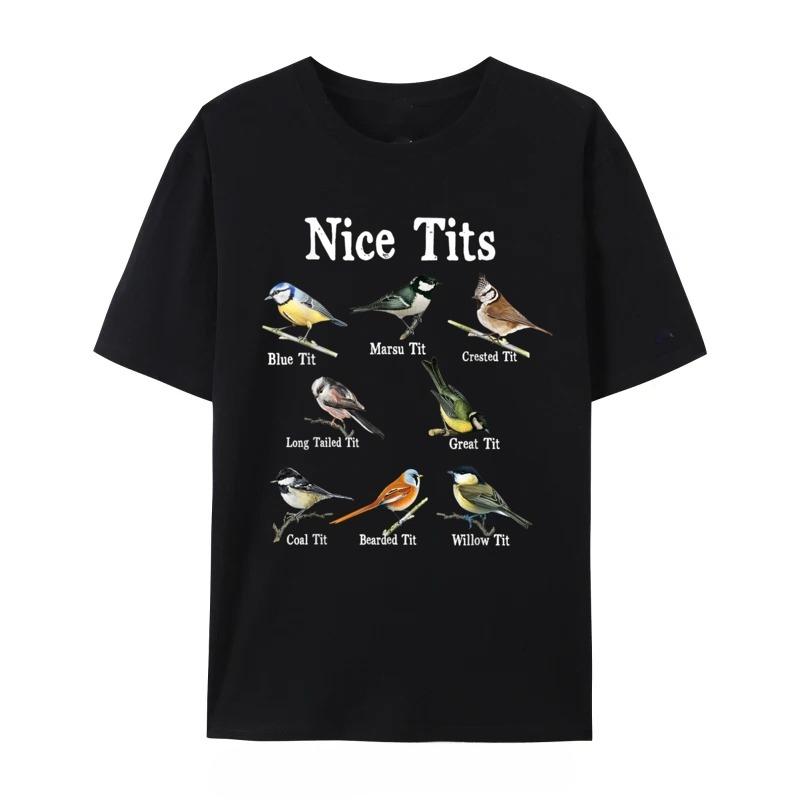Bird Watching Nice Tits Blue Tit Marsu Tit Crested Tit T-shirt XXXXL