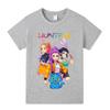 A1233 Kids Boys Girls Kpop Rumi Zoey Mira Print Short Sleeves T-shirt