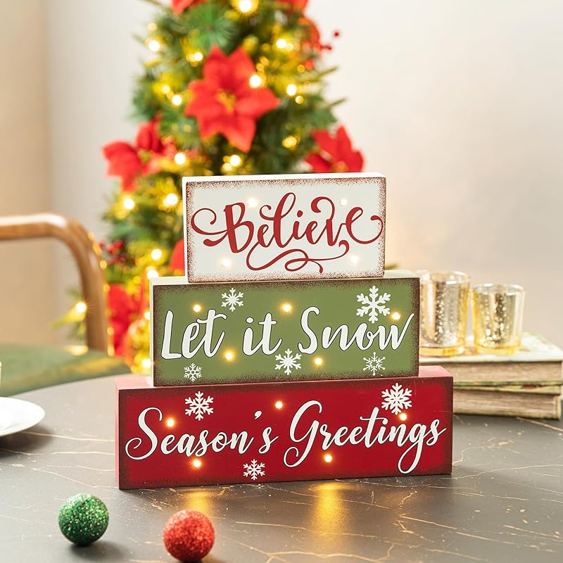 Glitzhome Wooden Easter Table Block Decor Wood Tabletop Sign with Sayings Egg Hunt Bunny Trail Happy Easter Farmhouse Wooden Block Set Wood Block разноцветный