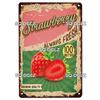 Fruits Metal Sign Bar Wall Decoration Tin Sign Vintage Metal Sign Vegetables Painting Plaques Art Fruit Poster