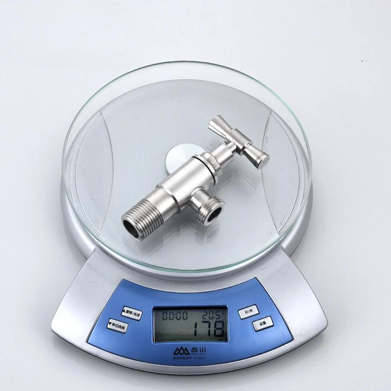 Bathroom Thick Hot and Cold Water 304 Stainless Steel Water Stop Valve Large Flow Angle Valve Eight-figure Switch Valve