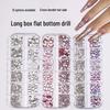 High-Selling AB White & Pink Glass Nail Rhinestones: Moonlight, Champagne, Red & Blue Flat-Back Drills