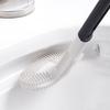 Silicone Toilet Brush Cleaning Hanging Long Handle Wall Mounted Toilet Brush for Washroom