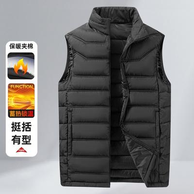 Herbst und Winter Warme Mode Weste Lässige Ärmellose Jacke Herren Rollkragen Cardigan Mode Oberteil