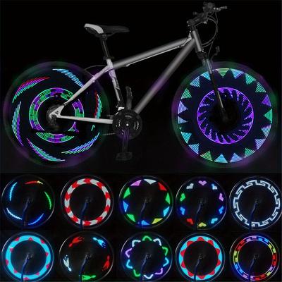 30 Modes Bicycle Spoke Light 14 LED Tyre Tire Valve Flash Double Sided Induction Night Ride Bike Wheel Light Cycling Additions