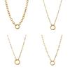 Stainless Steel Snake Chain Necklace With Gemstone Pendant For Women Fashion And Daily Wear
