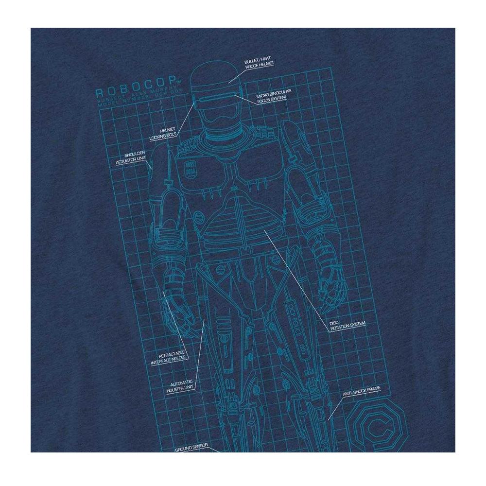Robocop Unisex Adult Schematic Heather T-Shirt