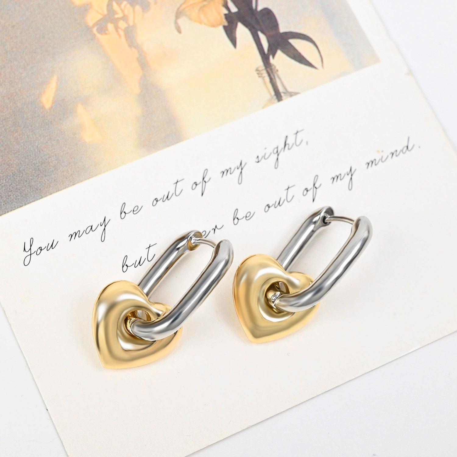 European & American Style Heart Circle Earrings - Women s Simple, Elegant, Cool Fashion Jewelry.