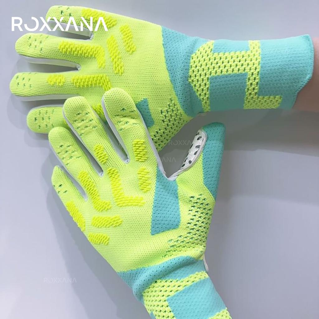 ROXXANA NEU Fußball Torwarthandschuhe Herren Kinder Trainingsausrüstung Erwachsene Verdicktes Latex Fingerschutz Hochleistungs-Lat