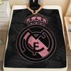 Real Madrid Team,pattern Flannel Blanket, High quality Comfortable for All Seasons, Home Decor, Warmth and Comfort, Perfect for Gifts.