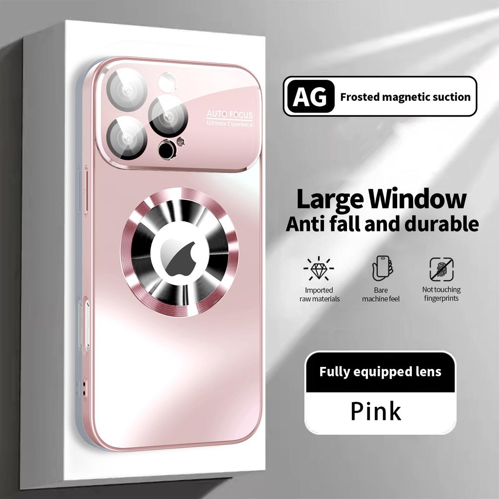 Titan Metallic Farbe Mattes Case für iPhone 17 16 15 14 Plus 13 12 Pro Max Magnetisches Case für Magsafe Linsenschutz Case