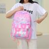 3Pcs/set Anime Canvas Backpack School for Girl Y2K With Lunch Bags Student Bags Set Children Pen Bag Back To School Rucksack