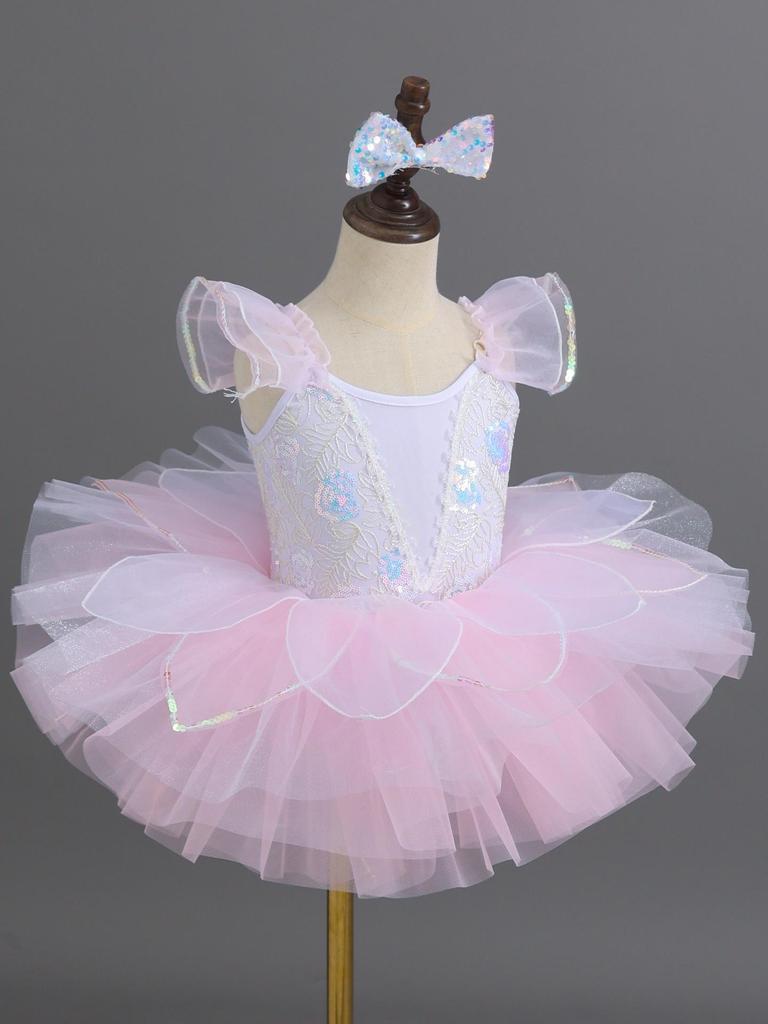 June 1st Girls' Ballet Performance Puffy Sequin Gauze Skirt for Kindergarten & Princess Dance Costumes