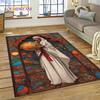 Teppich mit Cartoon-Afrika-Äthiopien, individuelle Malerei, Kunst, für Schlafzimmer, Wohnzimmer, Sofa-Dekoration, große Deko-Bodenmatte für Kinder