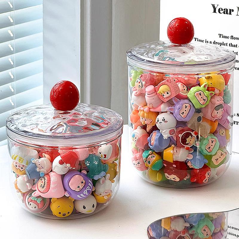 Mengli Transparent Storage Jar with Large Capacity for Figurines, Ornaments, and Food.