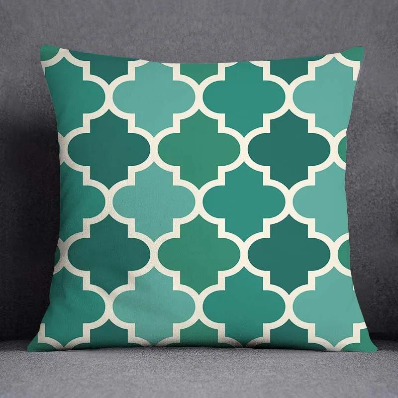 Dark Green Flower and Animal Pattern Home Decoration Pillowcase Square Pillowcase Home Office Decoration Cushion Cover