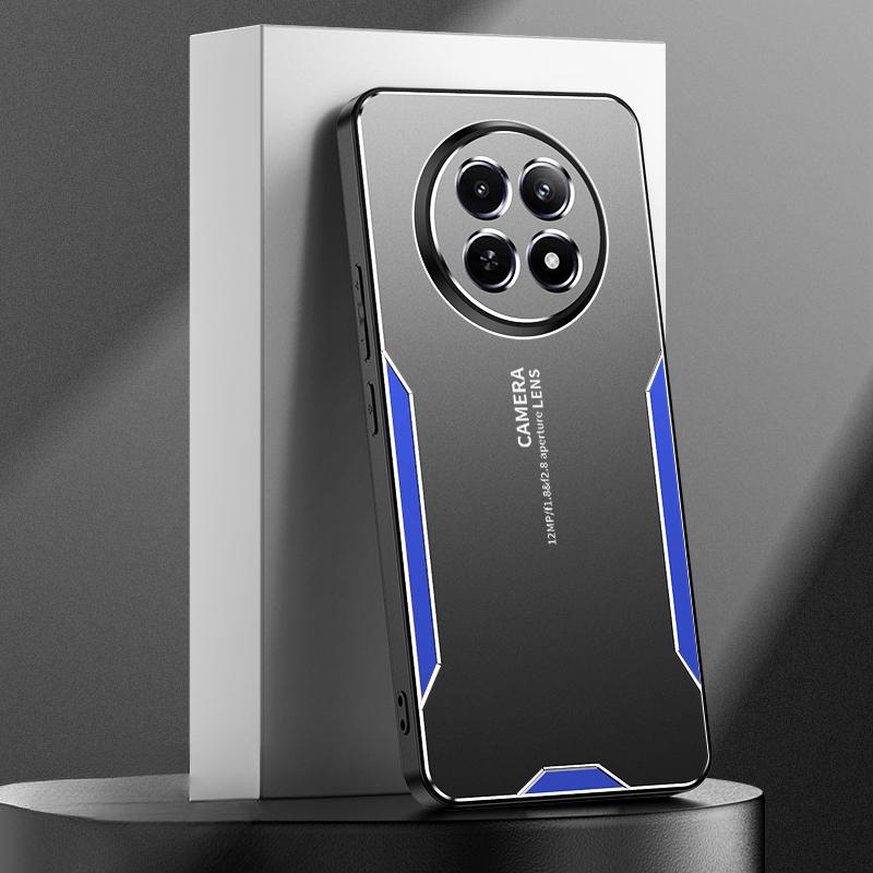 Metall Hardt Deksel i Aluminiumslegering for Realme 13 Pro Plus 12X 12 Plus Matt Bakside Silikon Støtsikkert Fullt Deksel for OPPO Realme13 4G 12 Pro Plus