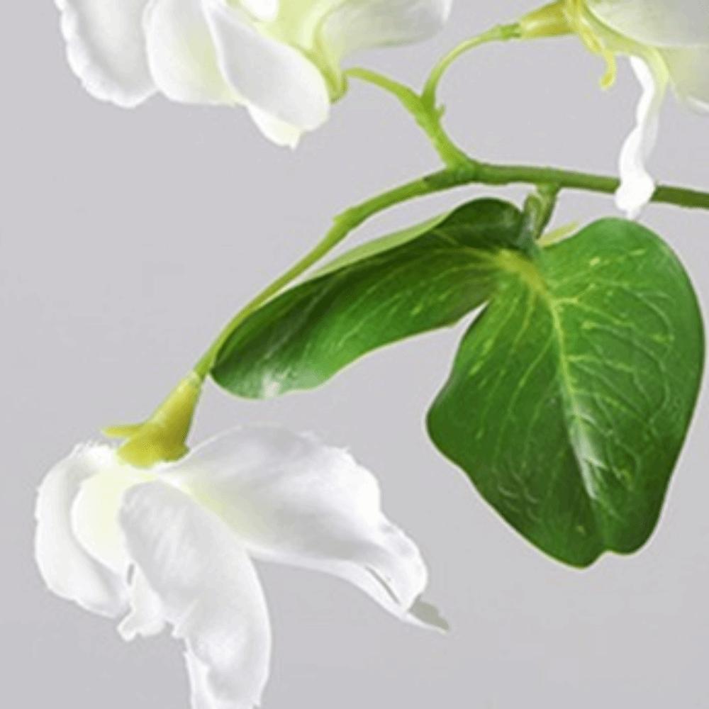 3pcs Silk Cloth, Iron Wire Sweet Pea Artificial Flower Single Stem Faux Flower  Home Vase Decoration